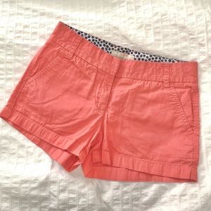 J. Crew Coral 3” Chino Shorts